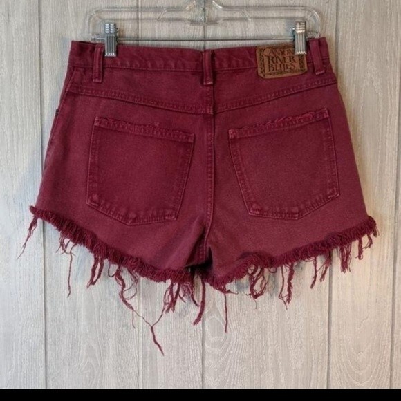 Canyon River blues burgundy distressed High Rise shorts sz 9 EUC - Picture 5 of 9